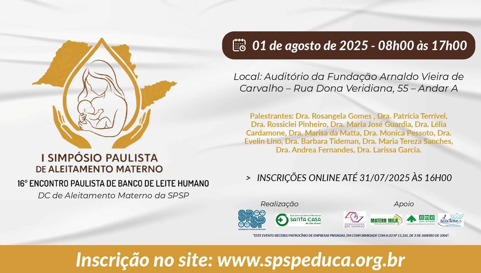 Paulista de Aleitamento Materno e 16º Encontro Paulista de Banco de Leite Humano