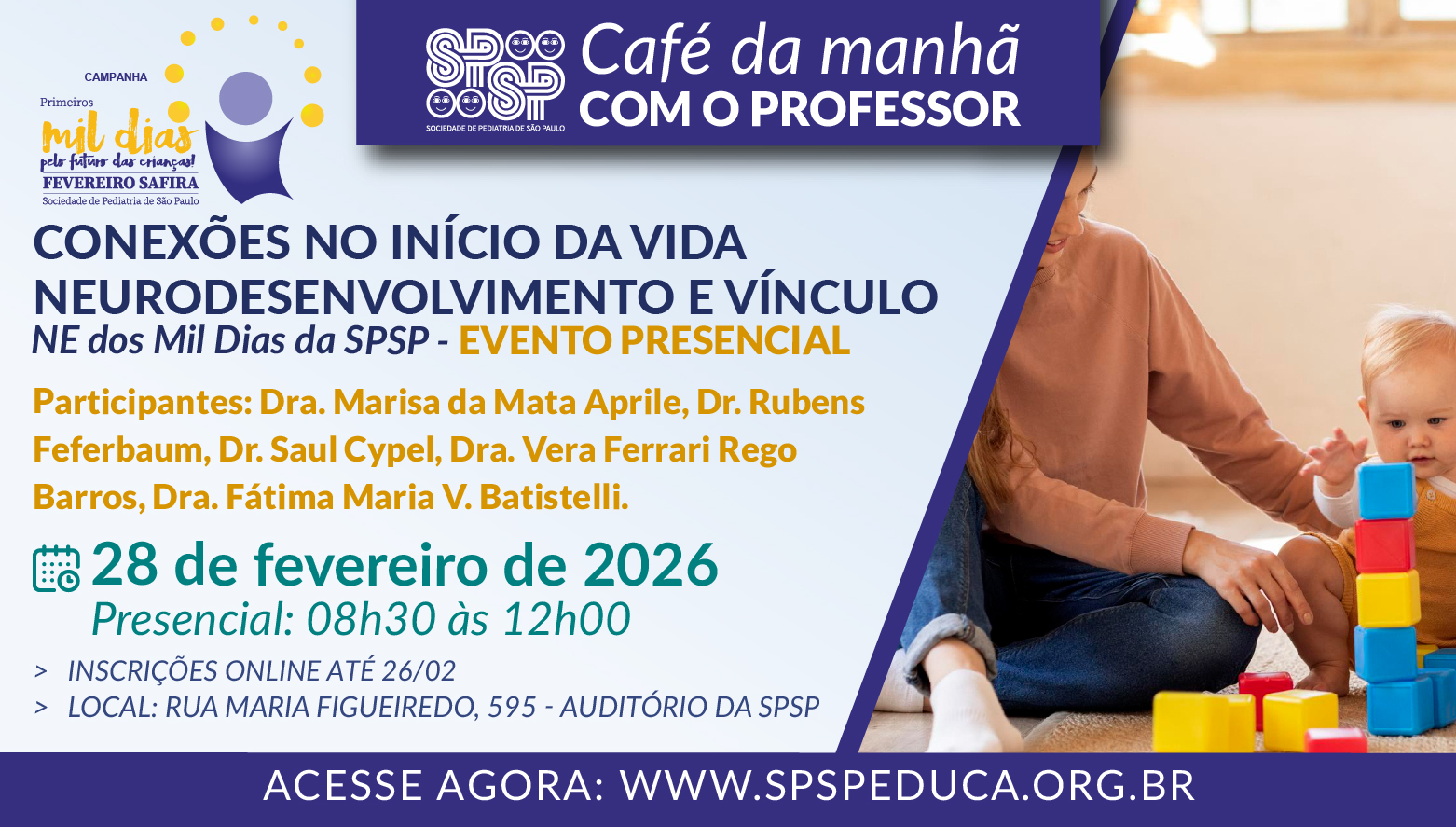 Conexões no início da vida. Neurodesenvolvimento e vínculo - Fevereiro Safira